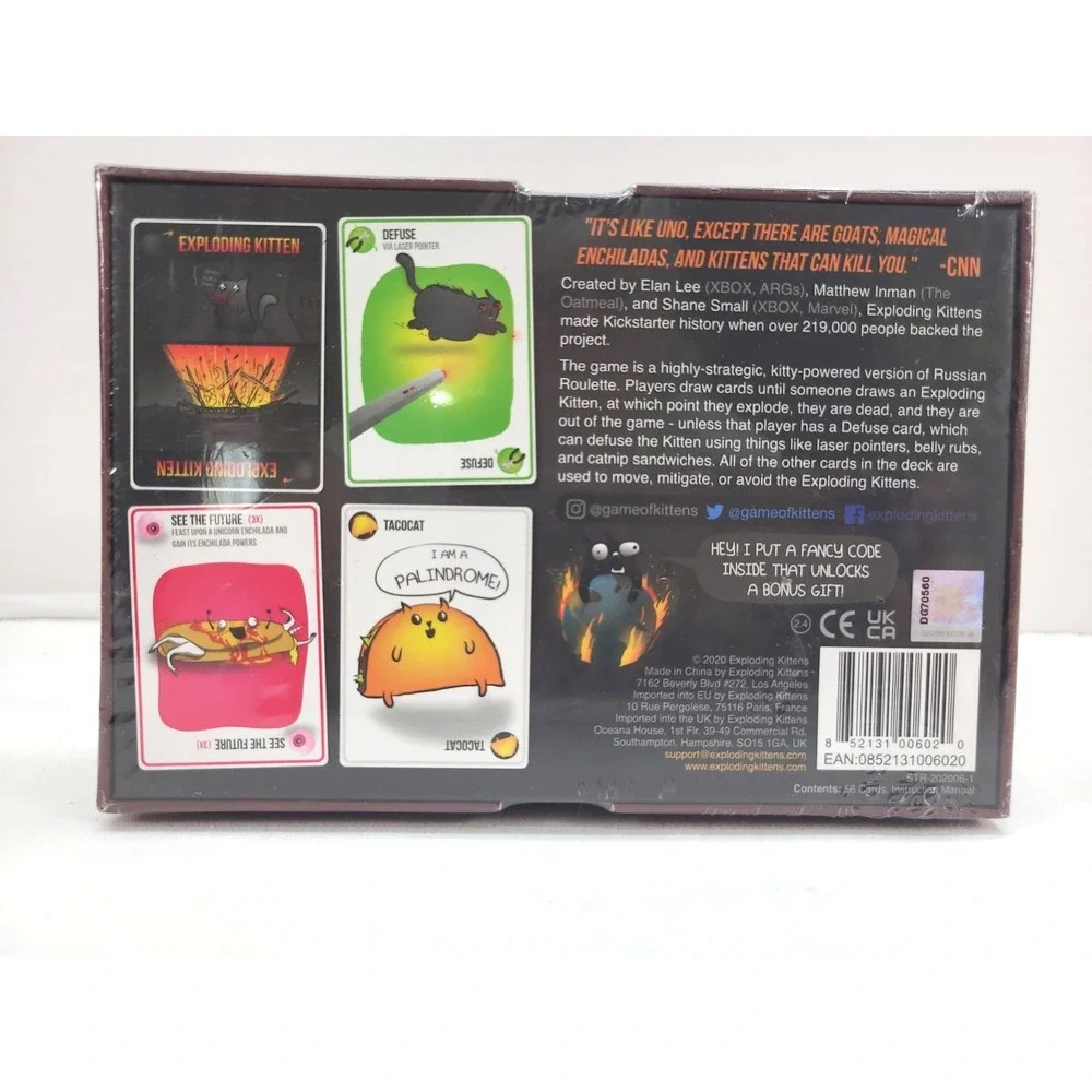 Exploding Kittens Card Game Original Edition Brand New Sealed Kids Age 7 And up